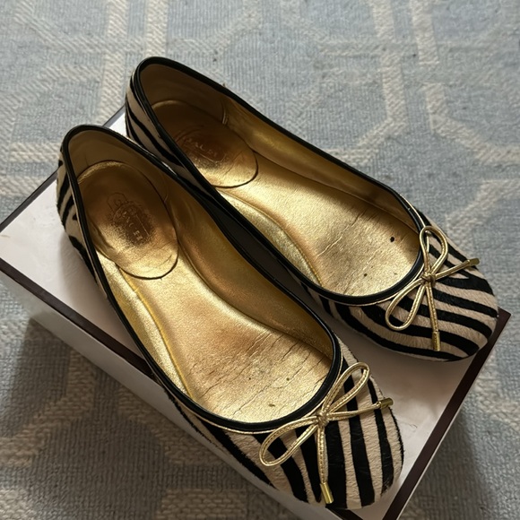 Coach zeabra flats womens 6.5 - Picture 2 of 4